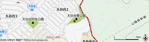 大谷台東公園周辺の地図