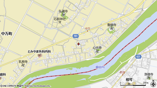 〒519-2143 三重県松阪市中万町の地図
