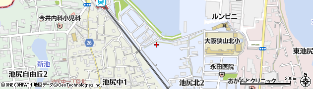 大阪府大阪狭山市池尻北周辺の地図
