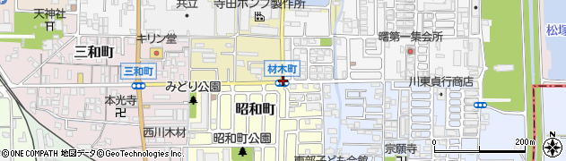 材木町周辺の地図
