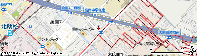 綾園5駐車場【バイク専用】周辺の地図