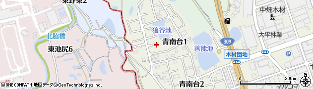 大阪府堺市美原区青南台周辺の地図