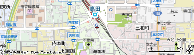 大和高田市立ＪＲ高田駅西側駐車場周辺の地図
