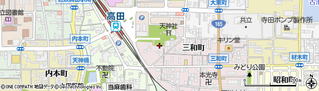 奈良県大和高田市三和町2周辺の地図