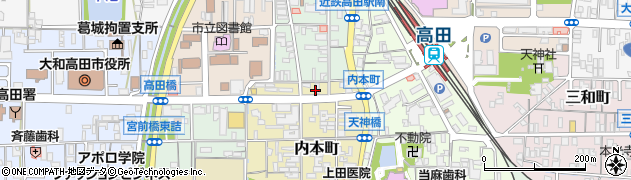 奈良県大和高田市内本町2周辺の地図