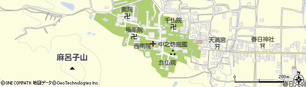 當麻寺宗胤院周辺の地図