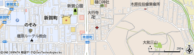 奈良県橿原市木原町295周辺の地図