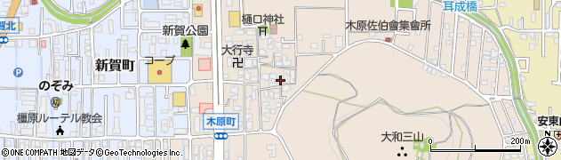 奈良県橿原市木原町292周辺の地図