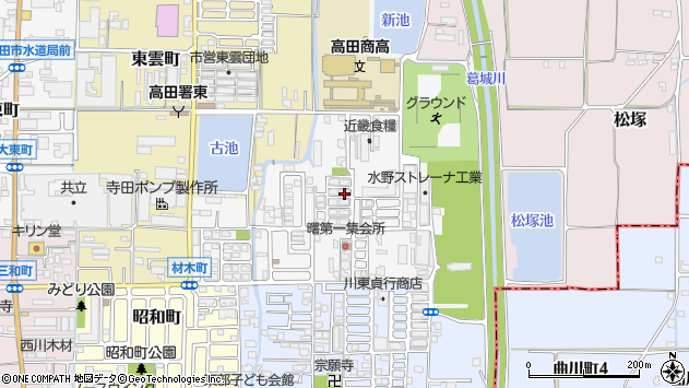 〒635-0011 奈良県大和高田市材木町の地図