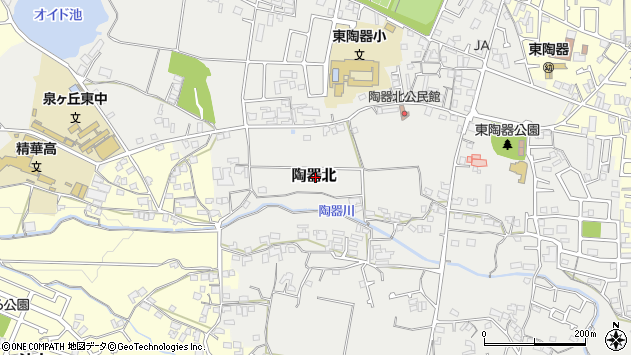 〒599-8242 大阪府堺市中区陶器北の地図