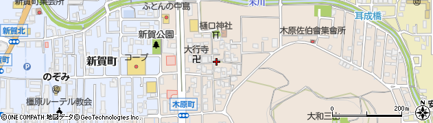 奈良県橿原市木原町286周辺の地図
