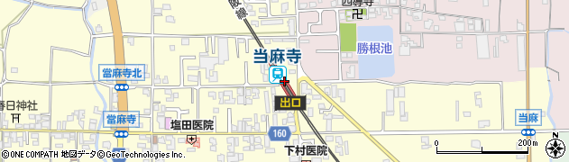 奈良県葛城市周辺の地図