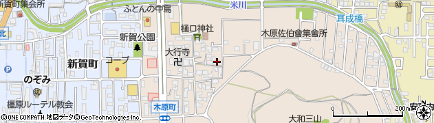 奈良県橿原市木原町262周辺の地図