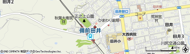 岡山県玉野市田井周辺の地図