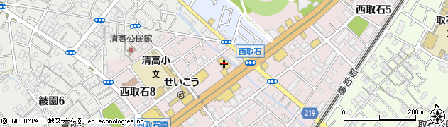 洋服の青山高石店周辺の地図