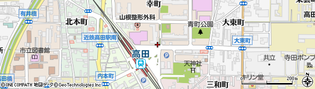奈良県大和高田市幸町周辺の地図