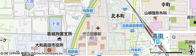 奈良県大和高田市西町周辺の地図