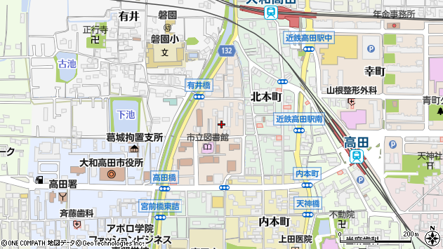 〒635-0096 奈良県大和高田市西町の地図