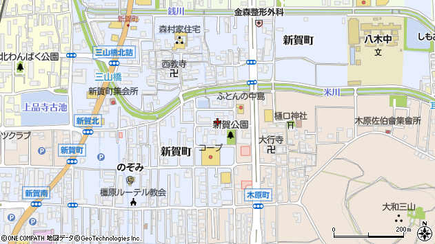 〒634-0006 奈良県橿原市新賀町の地図