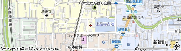 奈良県橿原市上品寺町516周辺の地図