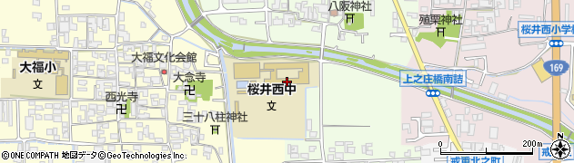 桜井市立桜井西中学校周辺の地図