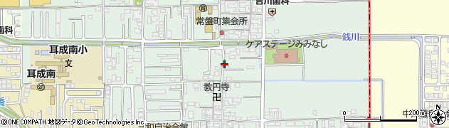 奈良県橿原市常盤町周辺の地図