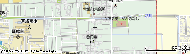 奈良県橿原市常盤町周辺の地図