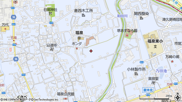 〒593-8312 大阪府堺市西区草部の地図