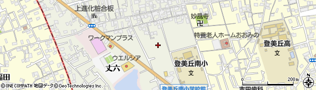 大阪府堺市東区草尾周辺の地図