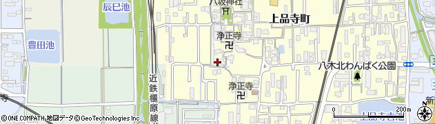 奈良県橿原市上品寺町125周辺の地図