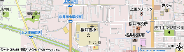 桜井市立桜井西小学校周辺の地図