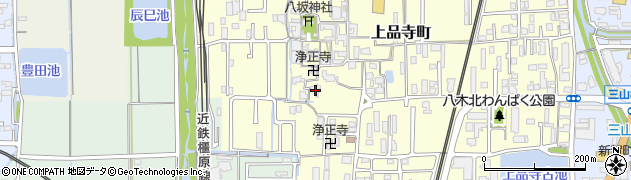 奈良県橿原市上品寺町128周辺の地図