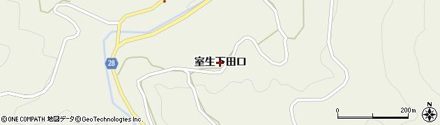 奈良県宇陀市室生下田口周辺の地図