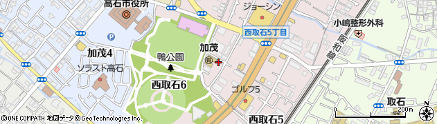 大阪府高石市西取石周辺の地図
