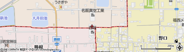 奈良県香芝市鎌田82周辺の地図