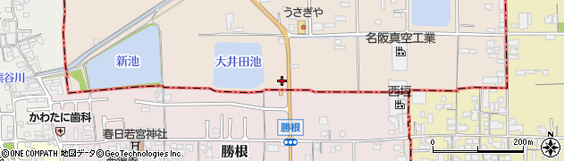 奈良県香芝市鎌田108周辺の地図