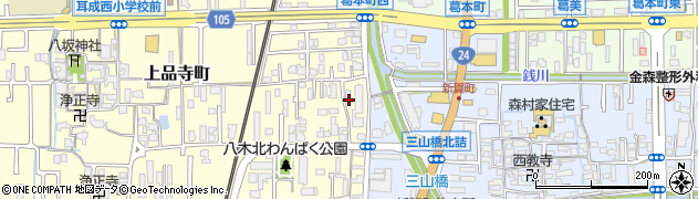 奈良県橿原市上品寺町228周辺の地図