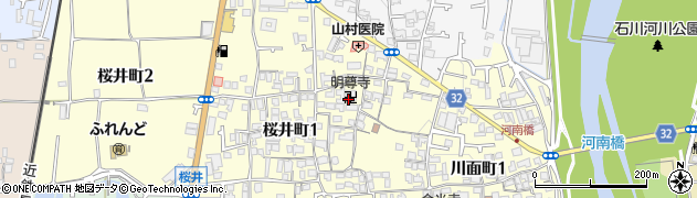 明尊寺周辺の地図