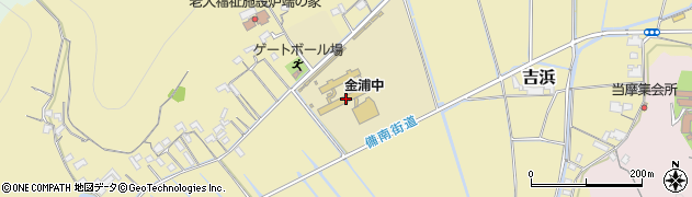 笠岡市立金浦中学校周辺の地図