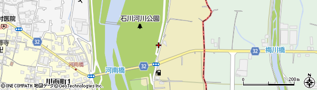 大阪府富田林市西条町周辺の地図
