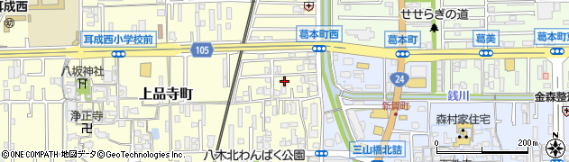 奈良県橿原市上品寺町246-19周辺の地図