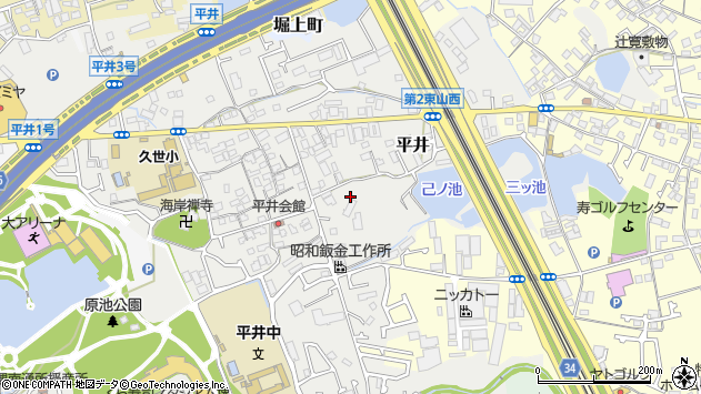 〒599-8251 大阪府堺市中区平井の地図