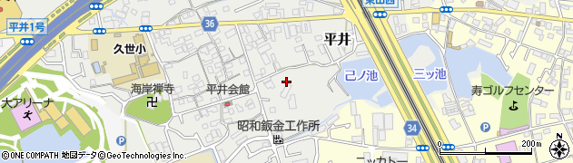 大阪府堺市中区平井周辺の地図
