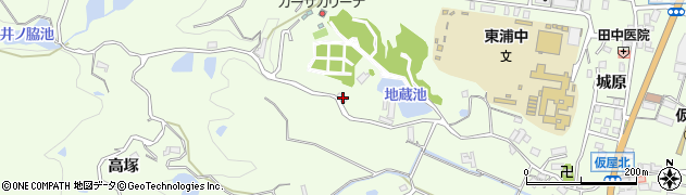 兵庫県淡路市久留麻城原2585周辺の地図