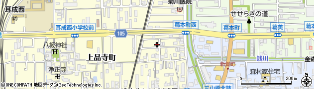 奈良県橿原市上品寺町250周辺の地図