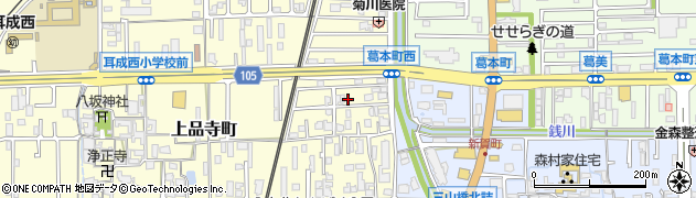 奈良県橿原市上品寺町246-5周辺の地図