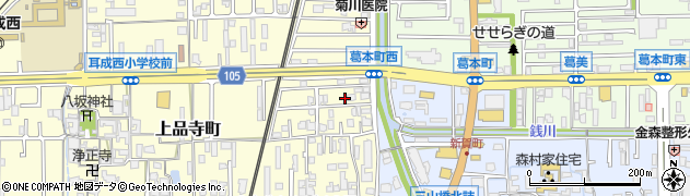 奈良県橿原市上品寺町246-2周辺の地図
