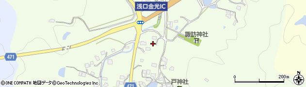 岡山県浅口市金光町佐方2554周辺の地図