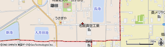 奈良県香芝市鎌田176周辺の地図