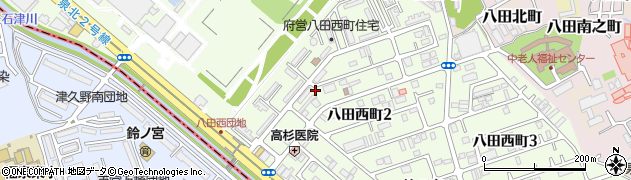 大阪府堺市中区八田西町周辺の地図